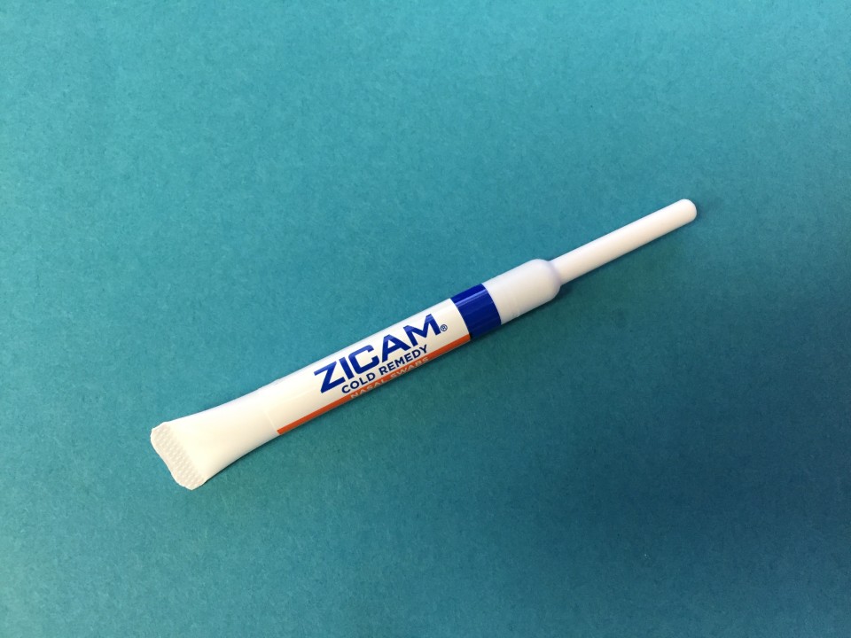 An individual Zicam Cold Remedy swab